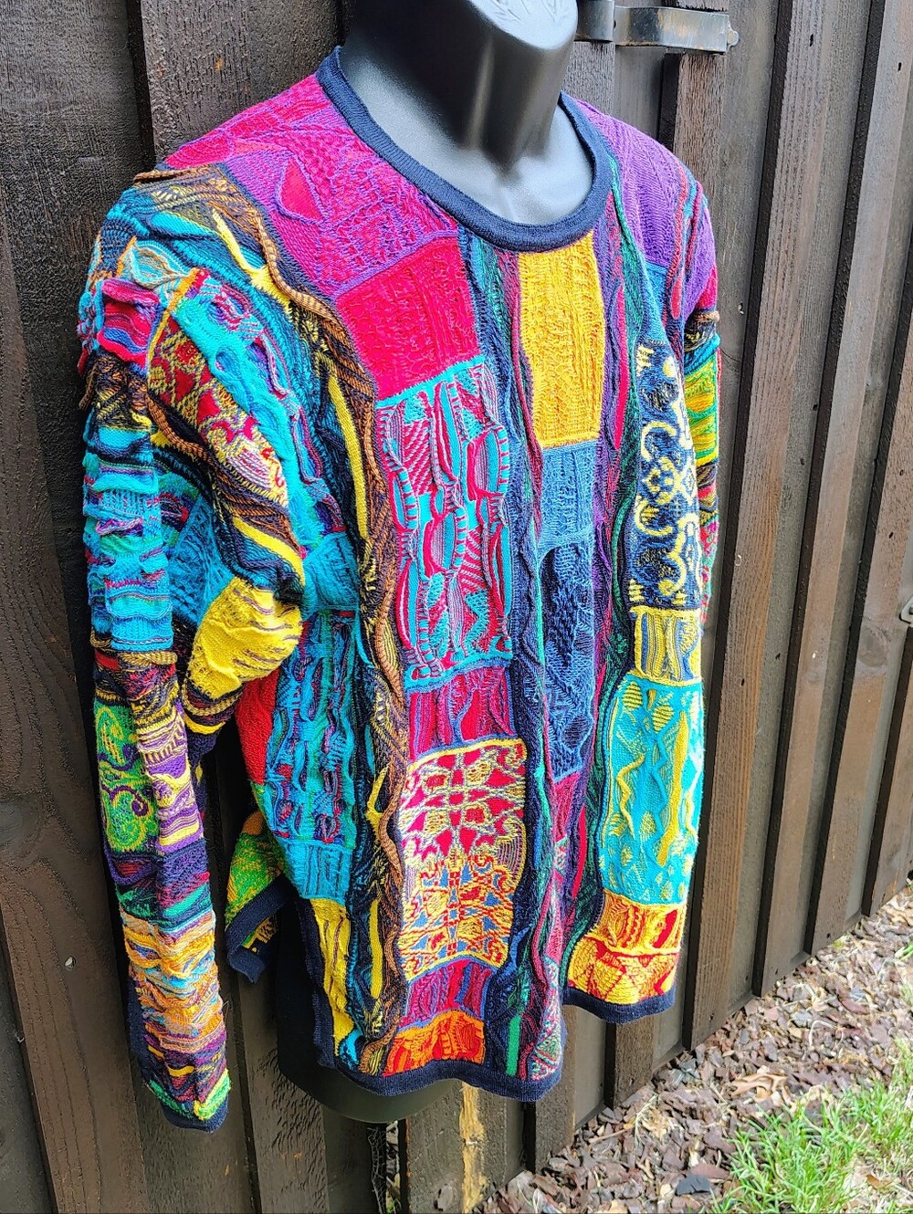 RARE Patchwork COOGI Knit Sweater - Picture 2 of 7